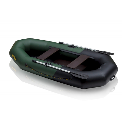 Лодка Компакт 265 черно-зеленая гребная